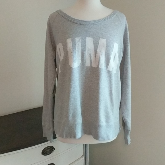 Puma Tops - Last chance! Puma gray thin sweatshirt with scoop-neck